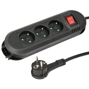 Przedłużacz gumowy z wyłącznikiem 3 gn. 3m SCHMITH